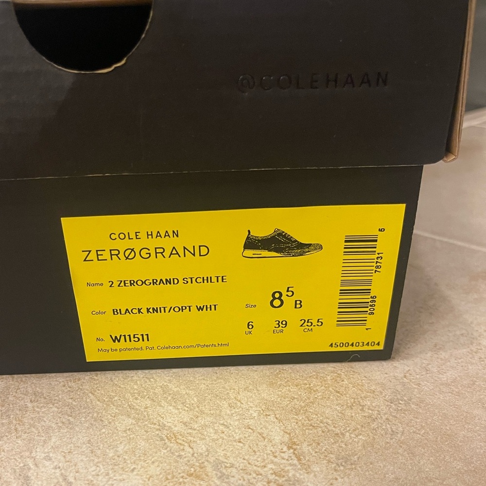 Cole Haan ZEROGRAND STCHLT Black Knit Sneakers - Picture 4 of 4